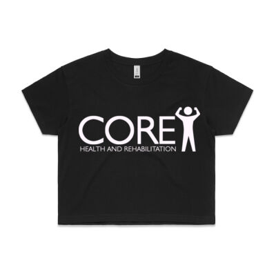 CORE White Logo Crop Tee Thumbnail